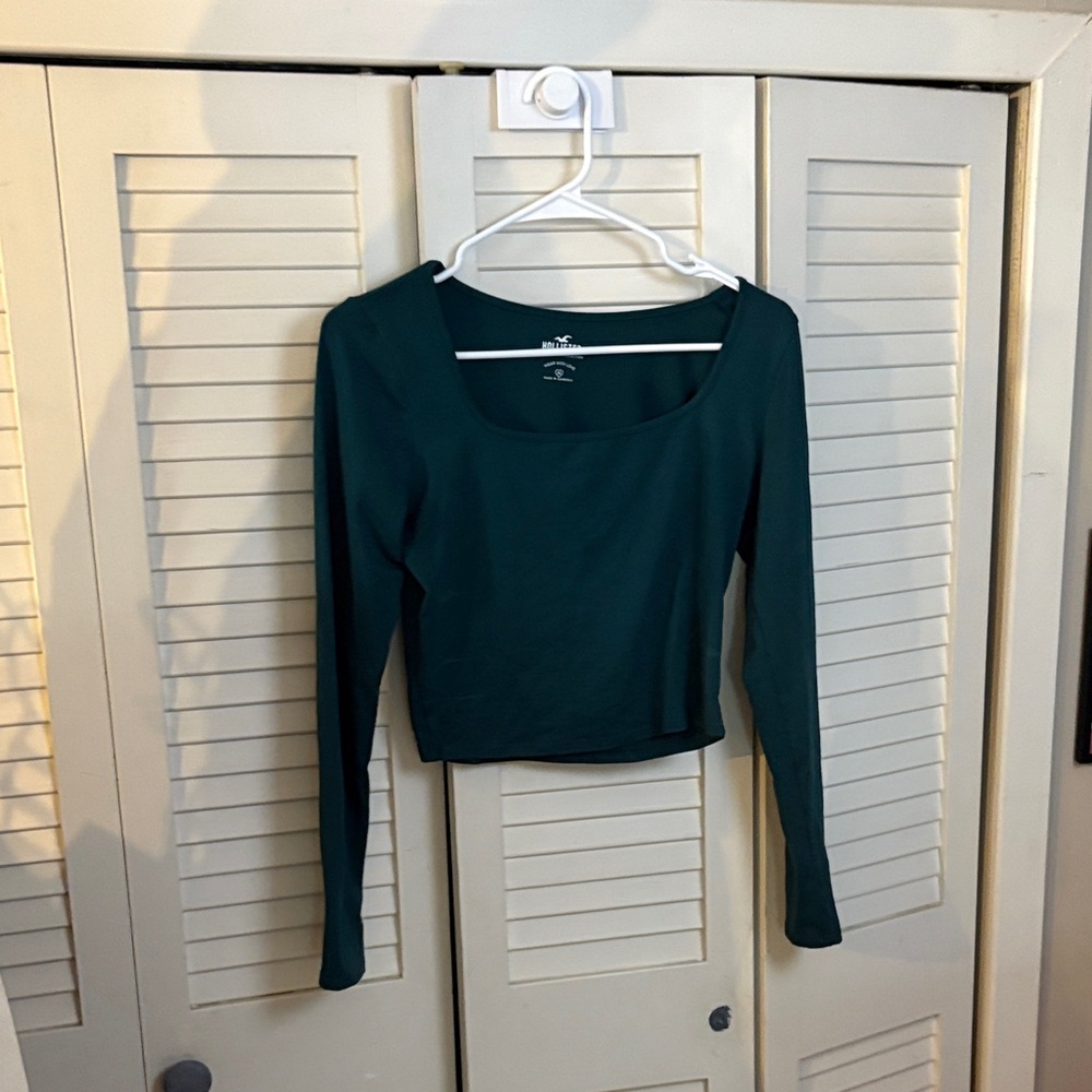 Hollister Dark Green Long Sleeve Top